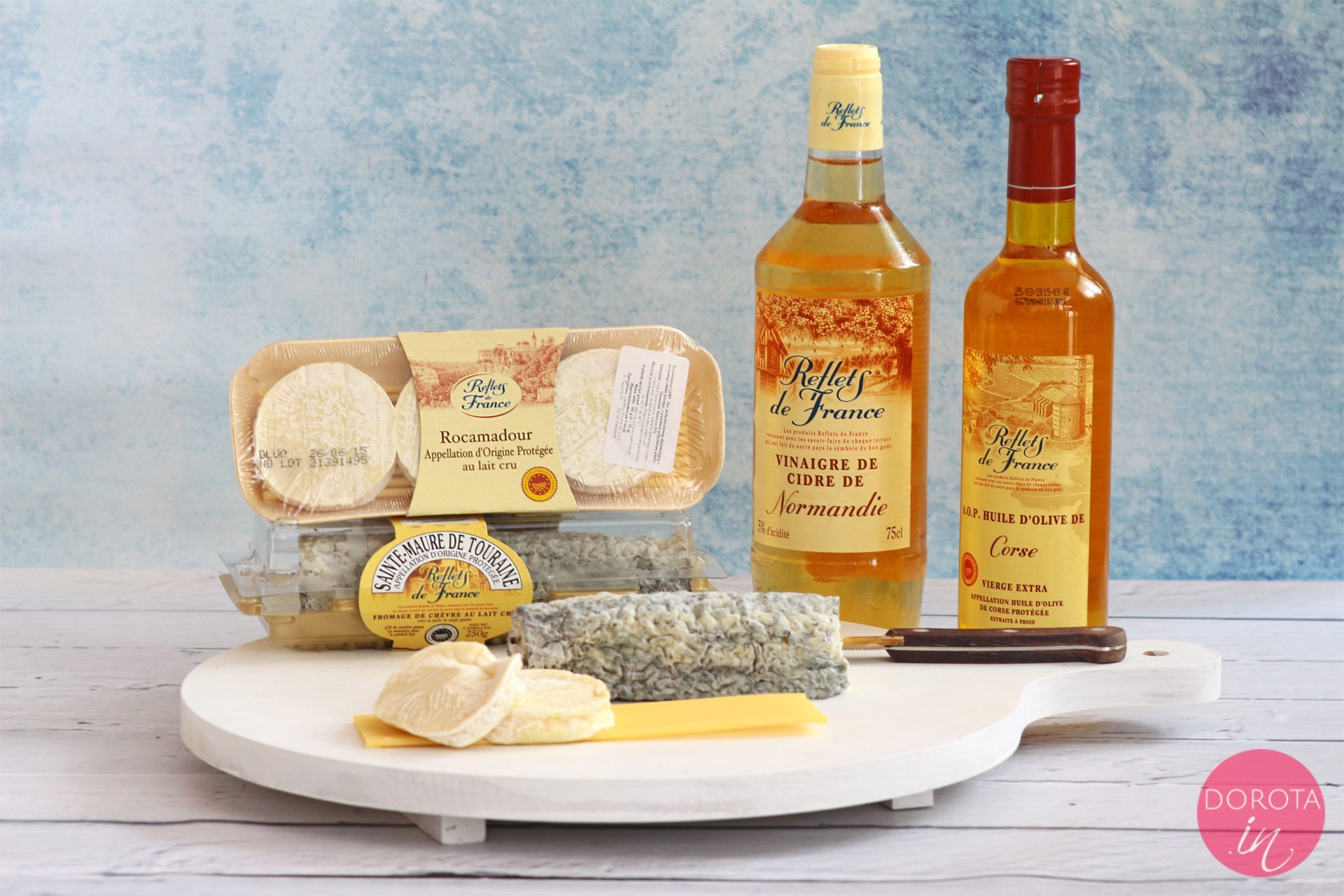 Sery kozie, oliwa oraz ocet z cydru - produkty z linii Reflets de France dostępnej w Carrefour